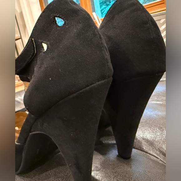 Modcloth Graham Black Heels with Mary Jane Strap Whimsygoth Vintage Look - Picture 4 of 11